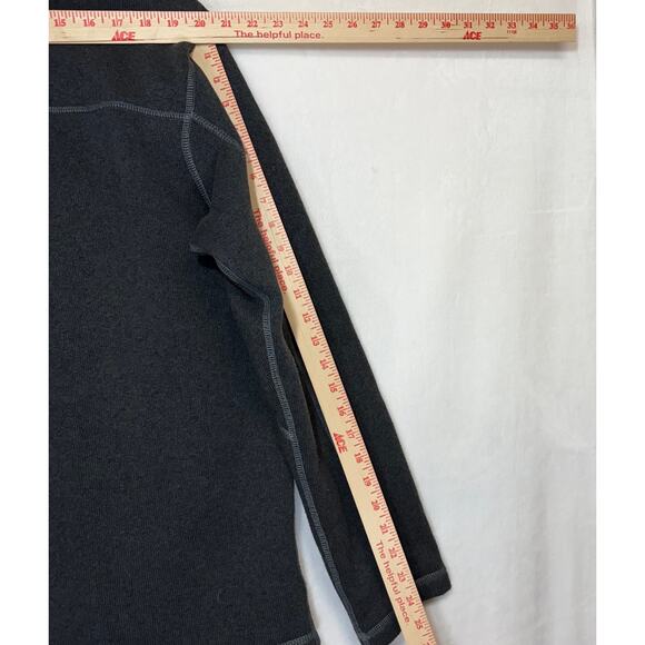 North Face Large Gray Fleece Full Zip‎ Jacket Pockets Warm Hiking Fall Winter - Picture 7 of 12